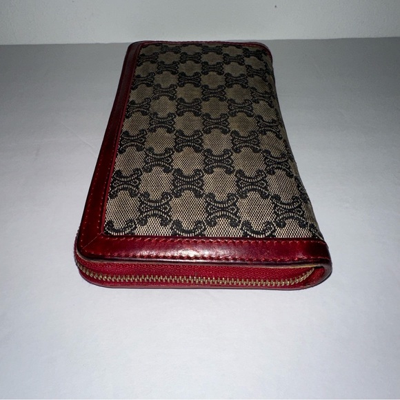 Celine Brown/Beige Canvas/Leather Macadam Envelope Long Clutch Vintage in EUC - Picture 8 of 17